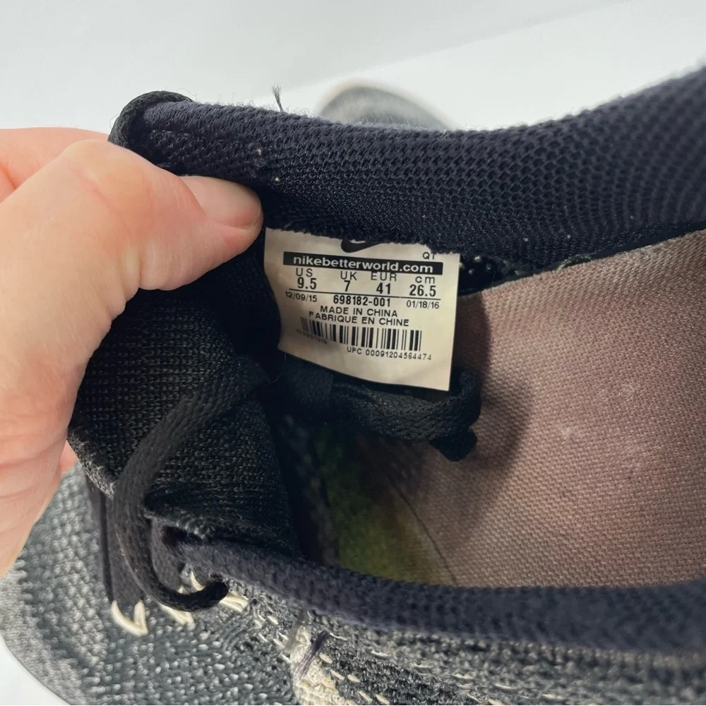 Nike Lunar Flyknit 3 Running Shoes Oreo Black White 698182-001 Womens Size 9.5 - Picture 8 of 14